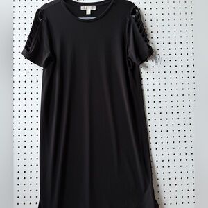 Michael Kors Black Long Sleeve Dress with Cut-Out Details